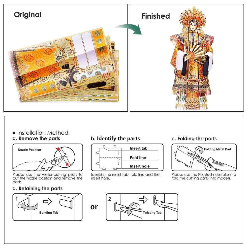  Mô Hình Kim Loại 3D Lắp Ráp Piececool Hoa Đán Dương Quí Phi (343 mảnh, Huadan Yang Guifei) P133-GRW - MP821 