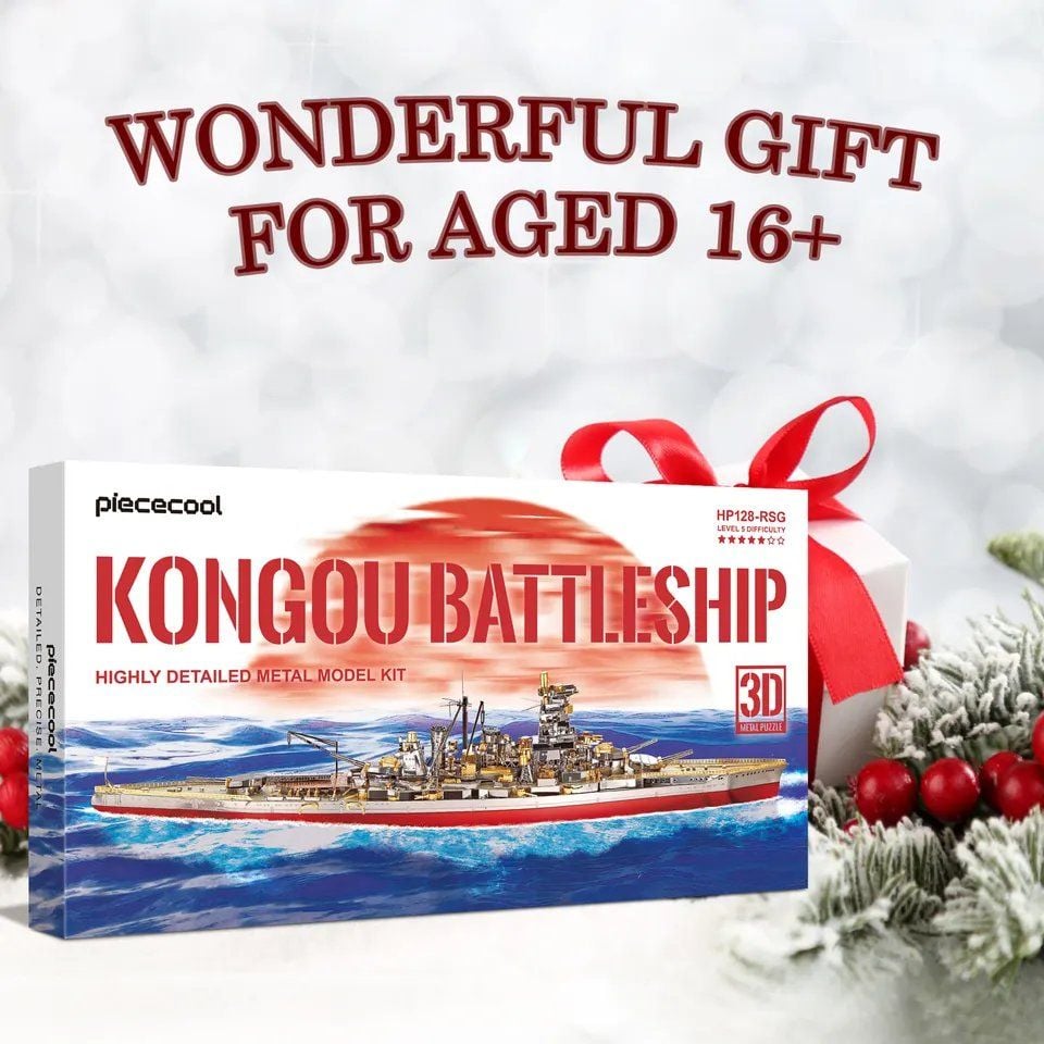  Mô Hình Kim Loại Lắp Ráp 3D Piececool Thiết Giáp Hạm Kongou (350 mảnh, Battleship) HP128-RSG - MP770 