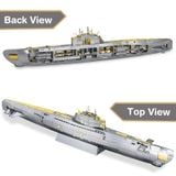  Mô Hình Kim Loại Lắp Ráp 3D Piececool Tàu Ngầm Hải Quân Đức U-boat (200 mảnh, Germany Submarine) - MP1190 