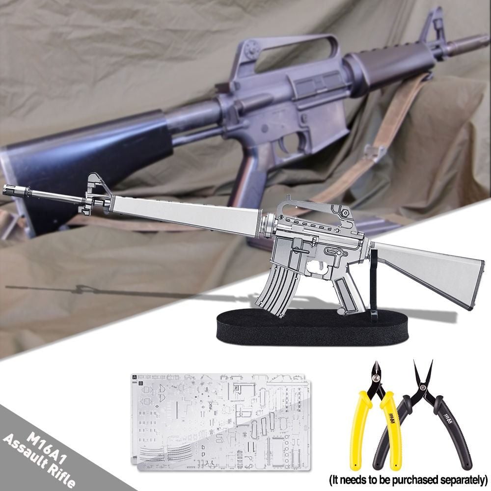  Mô Hình Kim Loại 3D Lắp Ráp Piececool Súng Trường M16A1 (86 mảnh, M16A1 Assault Rifle) HP349-SK - MP1229 