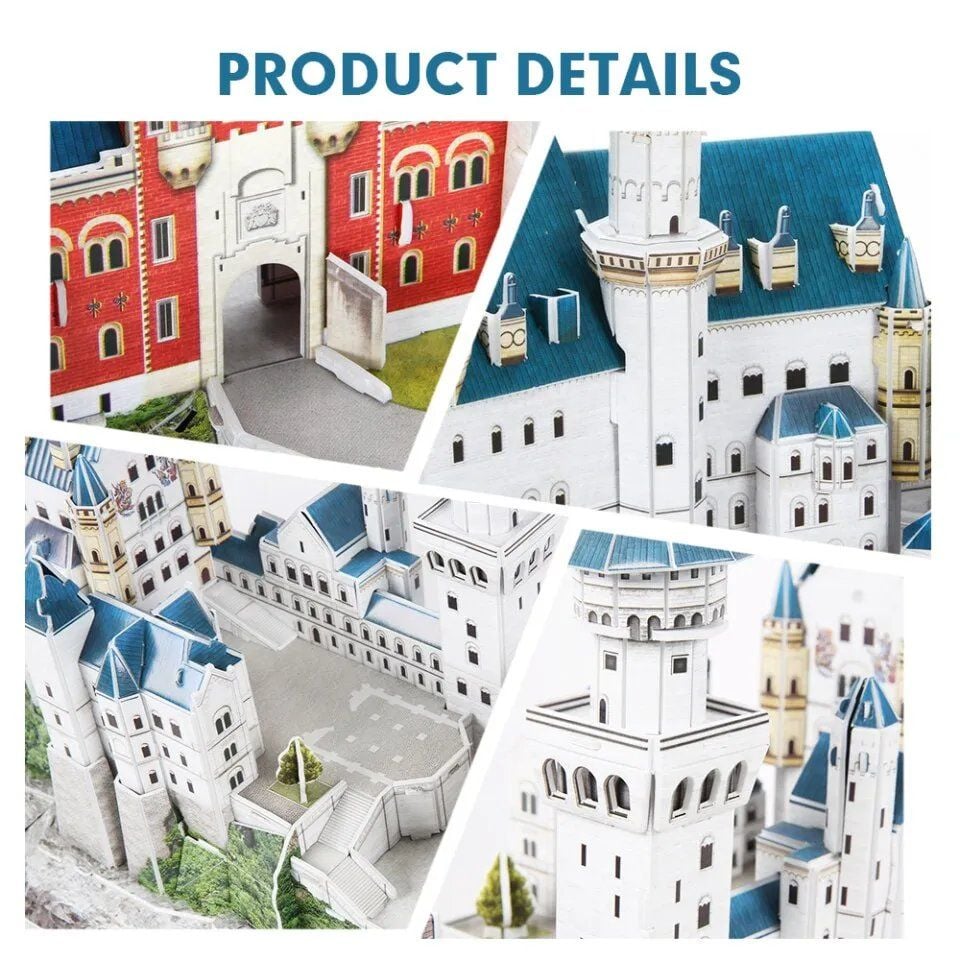  Mô Hình Giấy 3D Lắp Ráp CubicFun Lâu Đài Neuschwanstein (128 mảnh, National Geographic Germany Neuschwanstein Castle) DS0990h - PP062 
