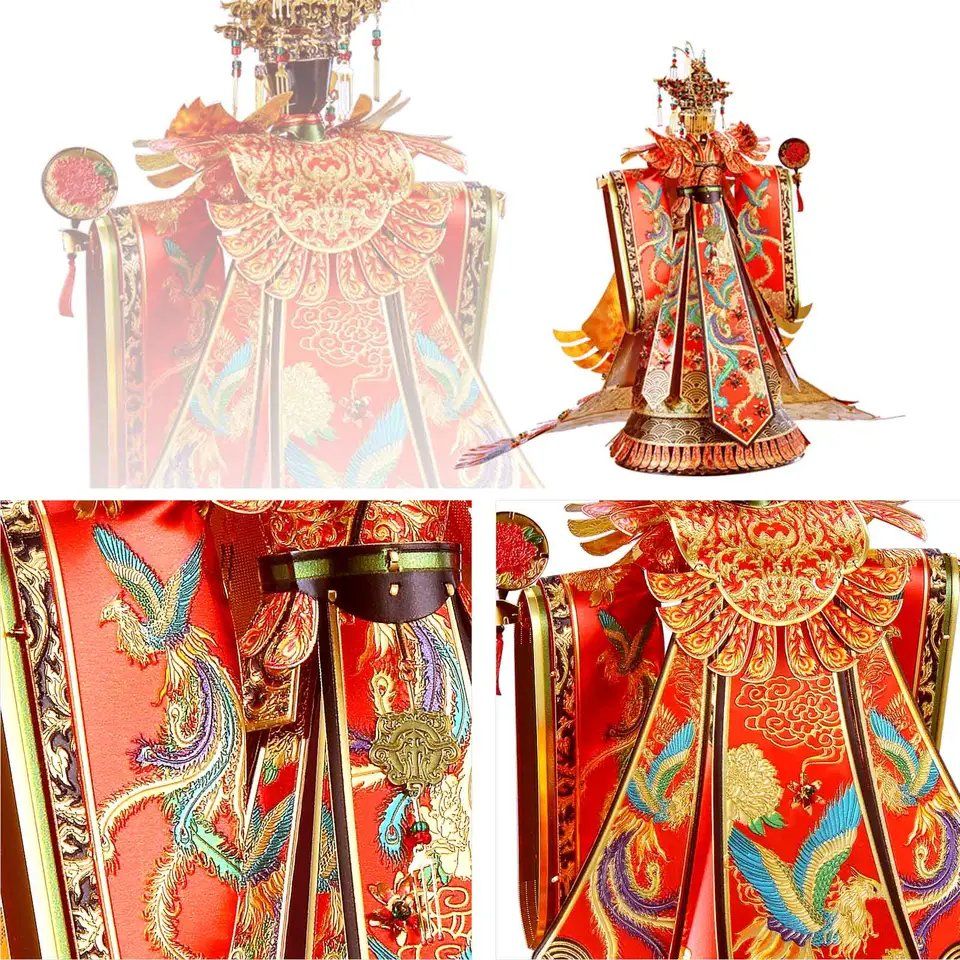  Mô Hình Kim Loại Lắp Ráp 3D Piececool Áo Tân Nương (336 mảnh, Wedding Dress) P131-RG – MP784 