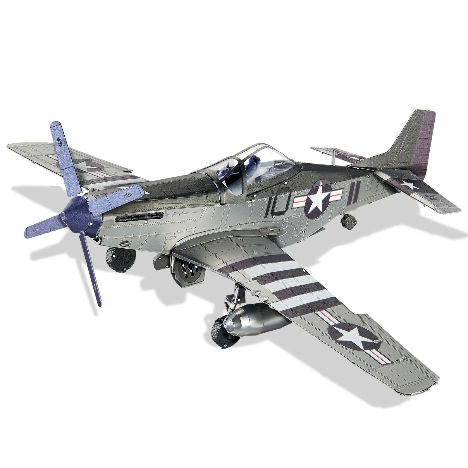  Mô Hình Kim Loại 3D Lắp Ráp Piececool Máy Bay Tiêm Kích P-51 Mustang (107 mảnh) HP312-SK - MP1227 