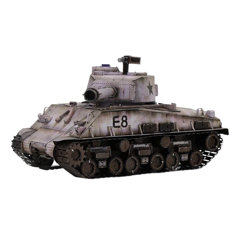  Mô Hình Kim Loại Lắp Ráp 3D MU Xe Tăng Hạng Trung Sherman M4 (169 mảnh, Sherman Medium Tank) YM-N038 – MP808 
