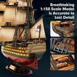  Mô Hình Giấy 3D Lắp Ráp CubicFun Thuyền HMS Victory (189 mảnh) T4019h - PP048 