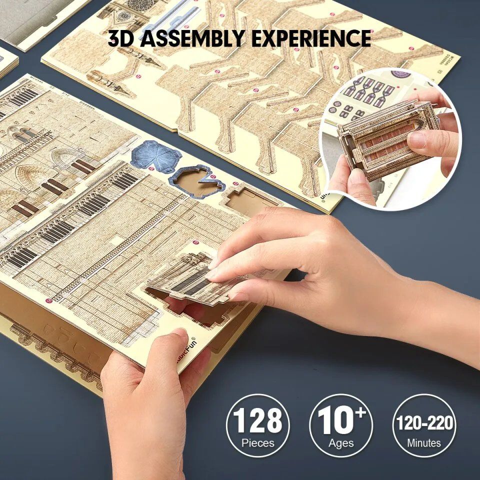  Mô Hình Giấy 3D Lắp Ráp CubicFun Nhà Thờ Đức Bà Paris (128 mảnh, National Geographic Notre Dame de Paris) DS0986h - PP061 