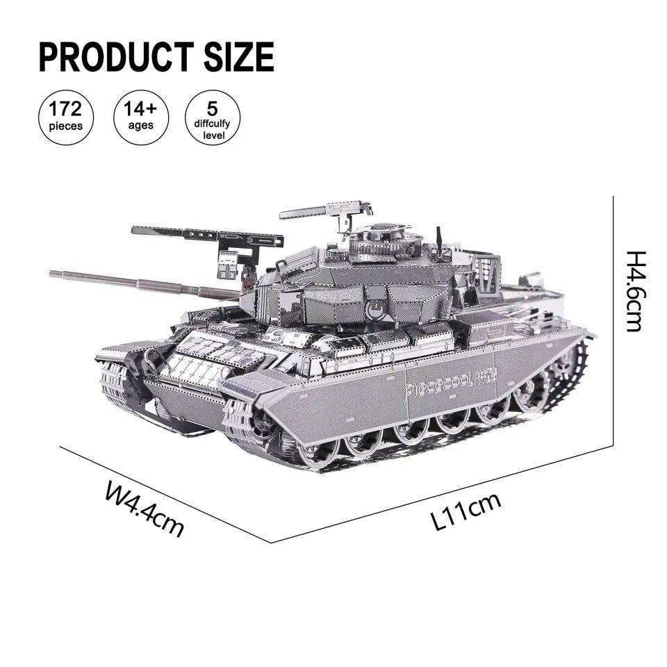  Mô Hình Kim Loại Lắp Ráp 3D Piececool Xe Tăng (172 mảnh, Centurion AFV) HP058-S – MP130 