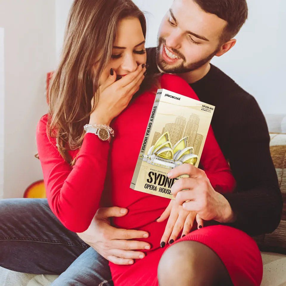  Mô Hình Kim Loại 3D Lắp Ráp Piececool Nhà Hát Con Sò (122 mảnh, Sydney Opera House) HP259-WG - MP1152 