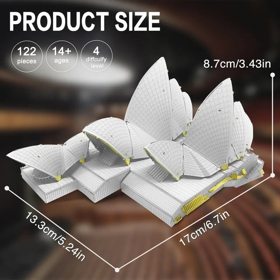  Mô Hình Kim Loại 3D Lắp Ráp Piececool Nhà Hát Con Sò (Sydney Opera House) HP259-WG - MP1152 