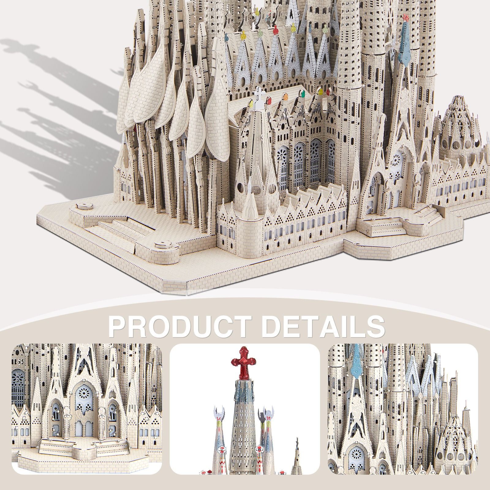  Mô Hình Kim Loại 3D Lắp Ráp Piececool Nhà Thờ La Sagrada Familia (450 mảnh) HP360-WS - MP1232 