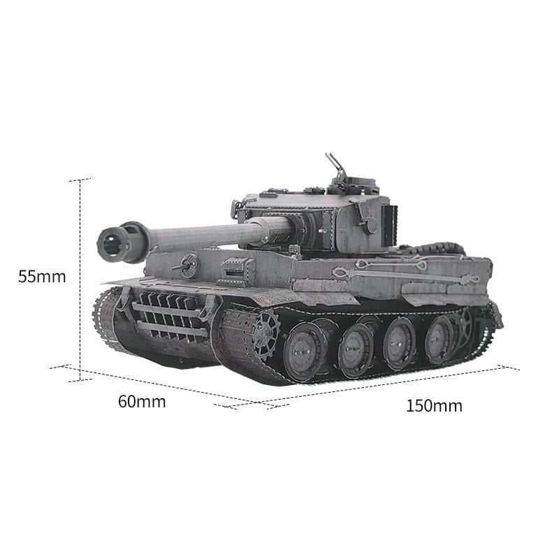  Mô Hình Kim Loại Lắp Ráp 3D MU Xe Tăng Hạng Nặng Tiger I (224 mảnh, Tiger Tank) YM-N086 – MP773 