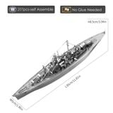  Mô Hình Kim Loại Lắp Ráp 3D Piececool Tàu Chiến Bismarck Battleship HP084-S – MP297 