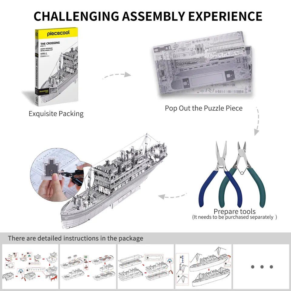  Mô Hình Kim Loại Lắp Ráp 3D Piececool Tàu Thái Bình The Crossing HP061-S – MP133 