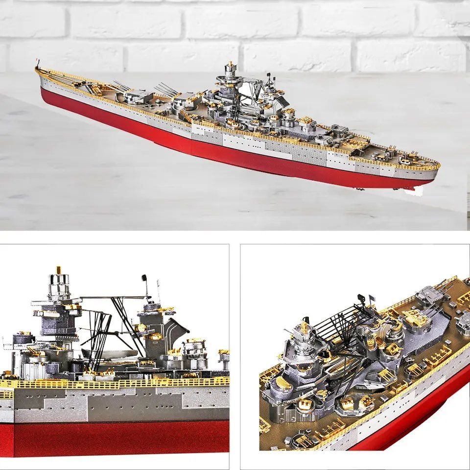  Mô Hình Kim Loại 3D Lắp Ráp Piececool Thiết Giáp Hạm Hải Quân Pháp Richelieu HP157-RS - MP909 