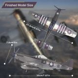  Mô Hình Kim Loại 3D Lắp Ráp Piececool Máy Bay Tiêm Kích P-51 Mustang (107 mảnh) HP312-SK - MP1227 
