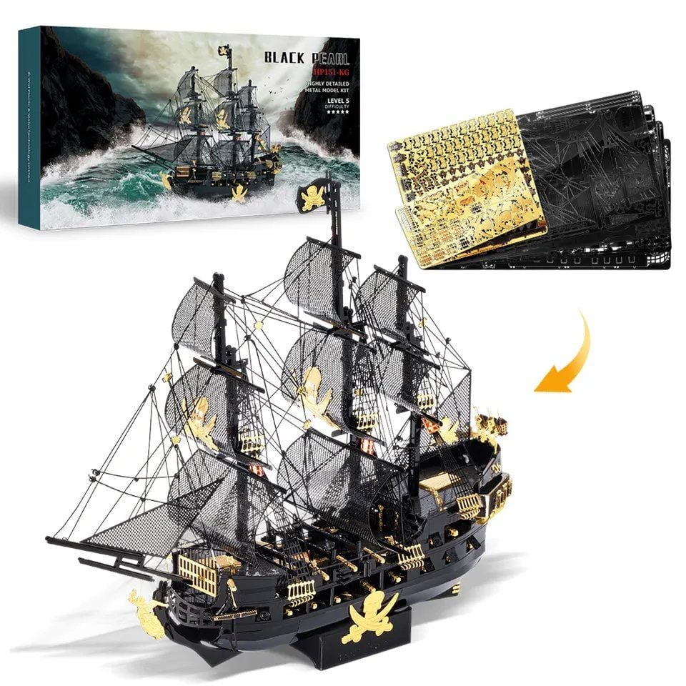  Mô Hình Kim Loại Lắp Ráp 3D Piececool Tàu Ngọc Trai Đen (The Black Pearl) HP151-KG – MP964 