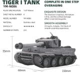  Mô Hình Kim Loại Lắp Ráp 3D MU Xe Tăng Hạng Nặng Tiger I (224 mảnh, Tiger Tank) YM-N086 – MP773 