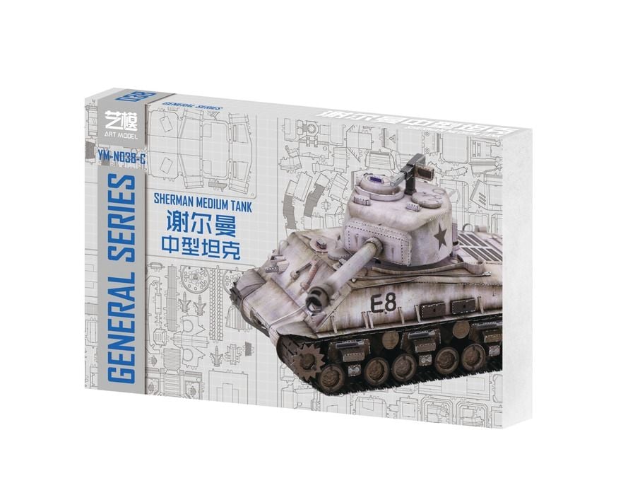  Mô Hình Kim Loại Lắp Ráp 3D MU Xe Tăng Hạng Trung Sherman M4 (169 mảnh, Sherman Medium Tank) YM-N038 – MP808 