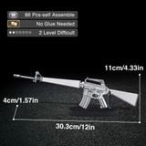  Mô Hình Kim Loại 3D Lắp Ráp Piececool Súng Trường M16A1 (86 mảnh, M16A1 Assault Rifle) HP349-SK - MP1229 