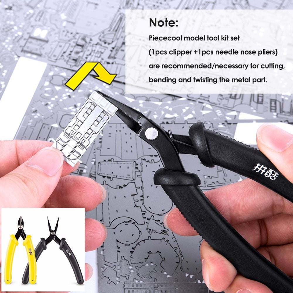  Combo Dụng Cụ Piececool Lắp Ráp Mô Hình 3D Kim Loại (Set 2 dụng cụ kìm, Assembly Tool Kit) T-PZTZ10  - BD007 