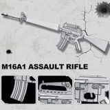  Mô Hình Kim Loại 3D Lắp Ráp Piececool Súng Trường M16A1 (86 mảnh, M16A1 Assault Rifle) HP349-SK - MP1229 