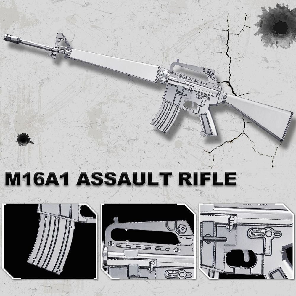  Mô Hình Kim Loại 3D Lắp Ráp Piececool Súng Trường M16A1 (86 mảnh, M16A1 Assault Rifle) HP349-SK - MP1229 