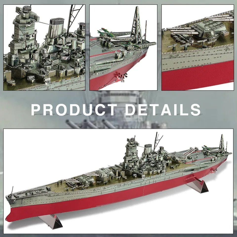  Mô Hình Kim Loại 3D Lắp Ráp Piececool Thiết Giáp Hạm Musashi HP246-RS - MP1132 