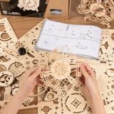  Mô Hình Gỗ 3D Lắp Ráp ROBOTIME Đồng Hồ Con Cú The (161 mảnh, Owl Clock) LK503 – WP145 