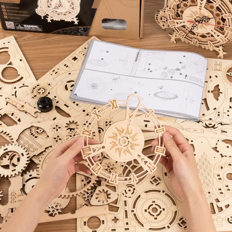  Mô Hình Gỗ 3D Lắp Ráp ROBOTIME Đồng Hồ Con Cú The (161 mảnh, Owl Clock) LK503 – WP145 