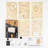  Mô Hình Gỗ 3D Lắp Ráp ROBOTIME Đồng Hồ Con Cú The (161 mảnh, Owl Clock) LK503 – WP145 