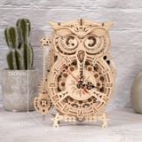  Mô Hình Gỗ 3D Lắp Ráp ROBOTIME Đồng Hồ Con Cú The (161 mảnh, Owl Clock) LK503 – WP145 