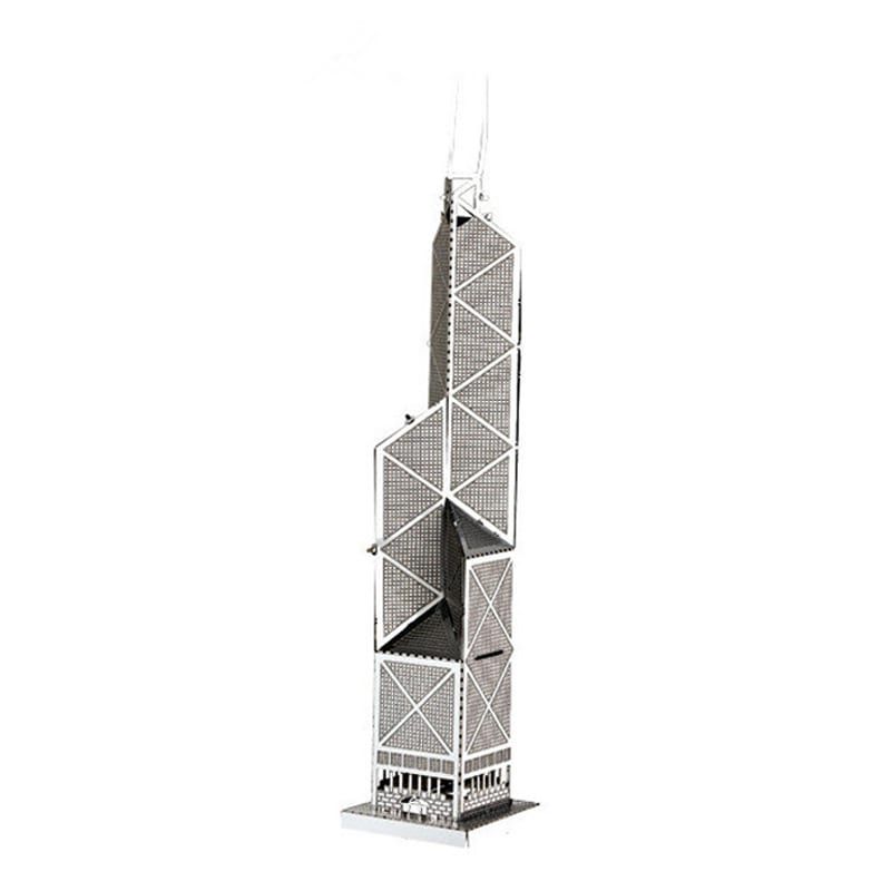  Mô Hình Kim Loại Lắp Ráp 3D Metal Mosaic Ngân Hàng Hồng Kông (10 mảnh, HK Bank Of China Tower) – MP620 