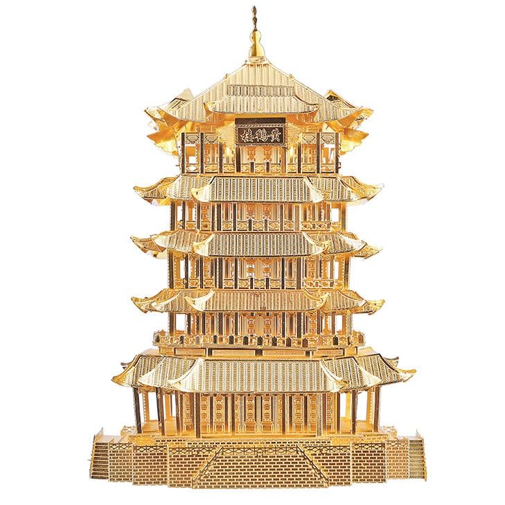  Mô Hình Kim Loại Lắp Ráp 3D Piececool Hoàng Hạc Lâu (84 mảnh, Yellow Crane Tower) HP039-G – MP080 