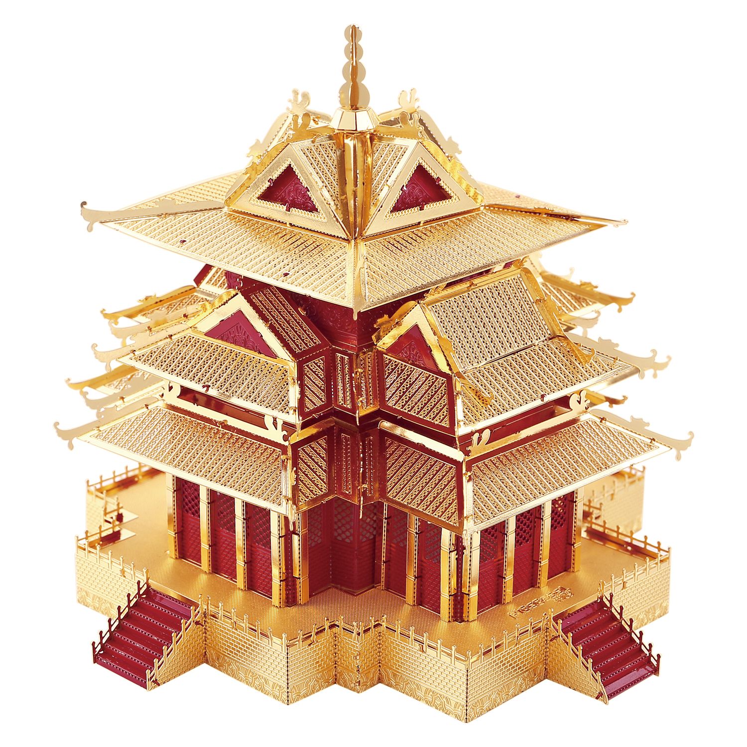  Mô Hình Kim Loại Lắp Ráp 3D Piececool Tháp Canh Tử Cấm Thành (126 mảnh, The Watchtower Of Forbidden City) HP075-RG – MP206 