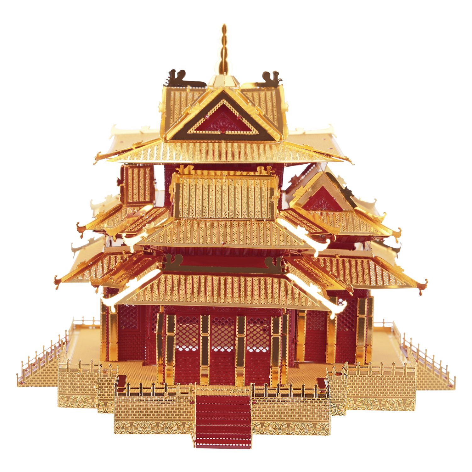  Mô Hình Kim Loại Lắp Ráp 3D Piececool Tháp Canh Tử Cấm Thành (126 mảnh, The Watchtower Of Forbidden City) HP075-RG – MP206 