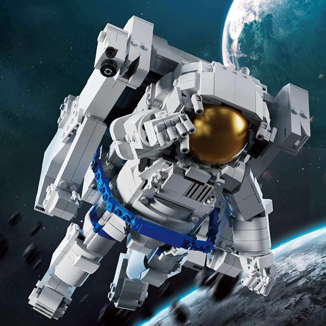 Lego Phi Hành Gia đáng yêu  Có đèn và lồng để trưng bày  Gara Đồ Chơi