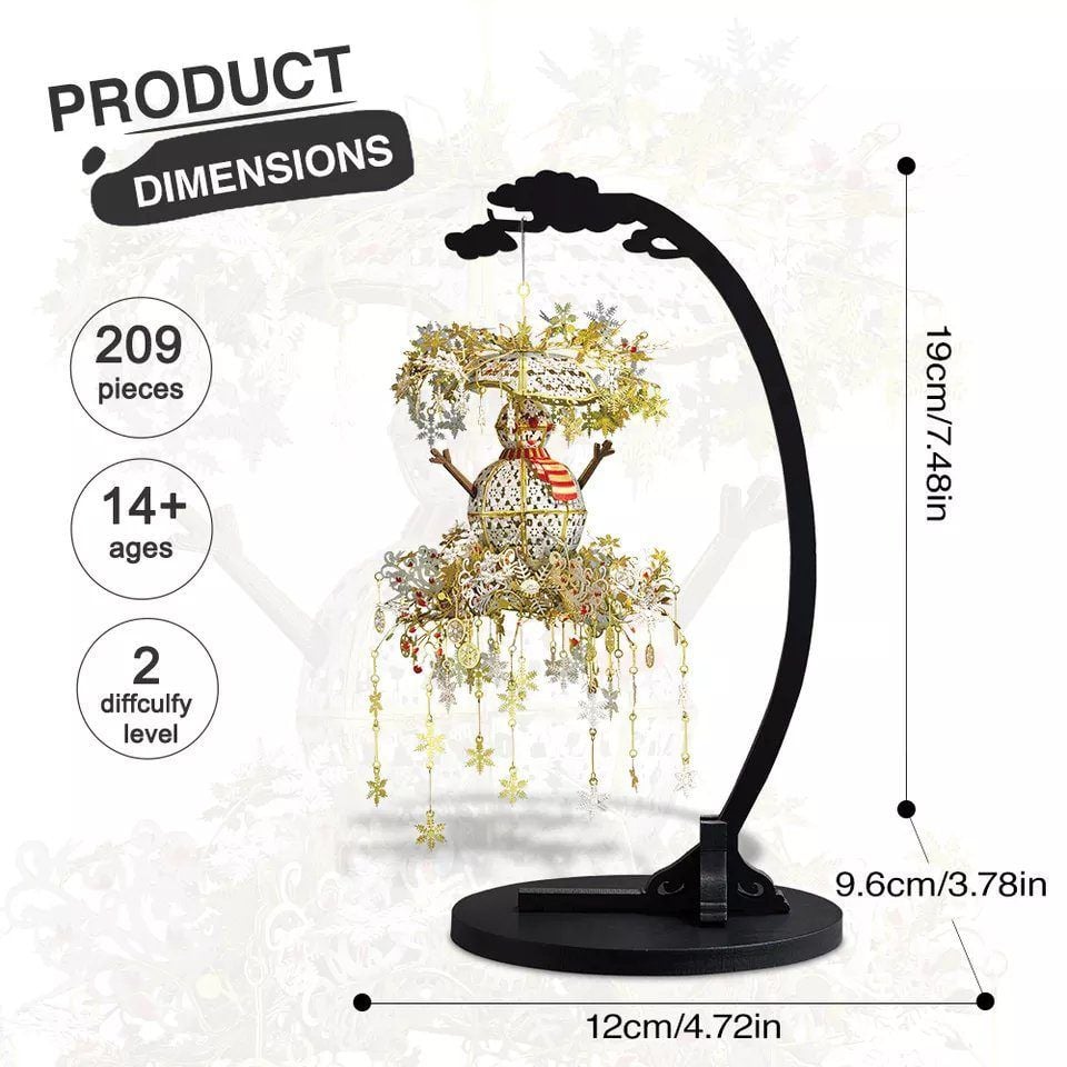  Mô Hình Kim Loại 3D Lắp Ráp Piececool Lồng Đèn Đông Dạ (209 mảnh, Winter Night) HP224-GW – MP1125 