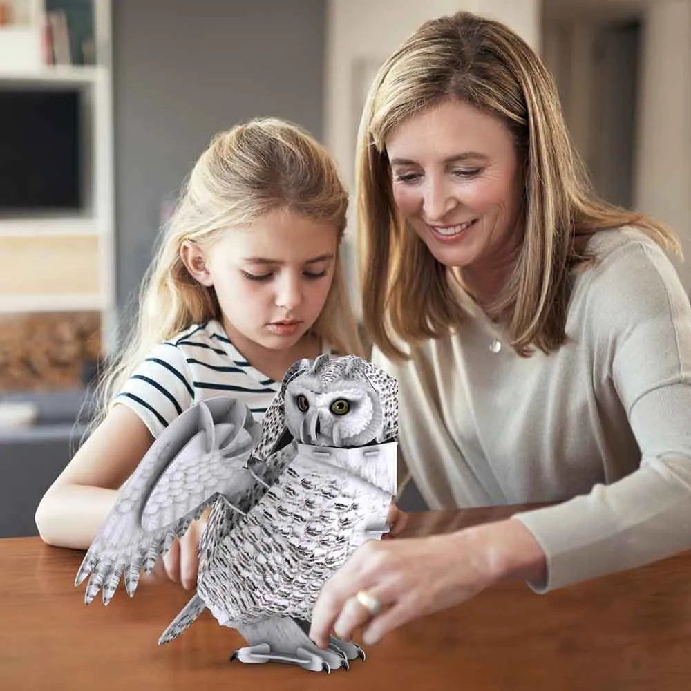  Mô Hình Giấy 3D Lắp Ráp CubicFun Con Cú Tuyết (62 mảnh, Snowy Owl) DS1079h - PP001 