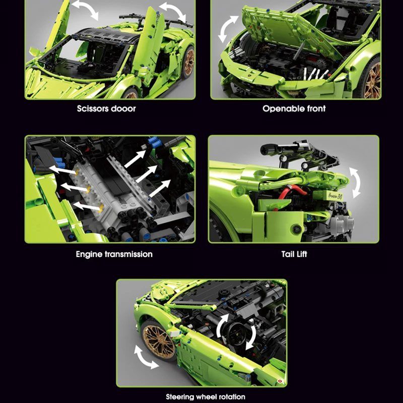 Mô Hình Nhựa 3D Lắp Ráp TGL Siêu Xe Đua Lamborghini Huracan Evo Spyder T5003 (3558 mảnh) 1:8 – LG0037 