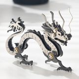  Mô Hình Kim Loại Lắp Ráp 3D Steel Warcraft Con Rồng (51 mảnh, Màu Bạc Đen, Dragon) - SW047 