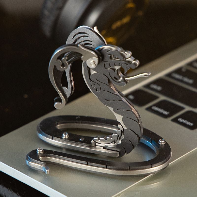  Mô Hình Kim Loại Lắp Ráp 3D Steel Warcraft Con Rắn (27 mảnh, Màu Bạc Đen, Snake) - SW048 