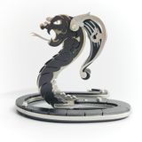  Mô Hình Kim Loại Lắp Ráp 3D Steel Warcraft Con Rắn (27 mảnh, Màu Bạc Đen, Snake) - SW048 