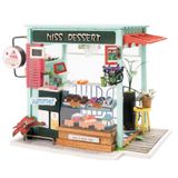  Mô Hình Gỗ 3D Lắp Ráp ROBOTIME DIY Dollhouse Nhà Tí Hon (200, mảnh Sweets Station) DGM06 – WP046 