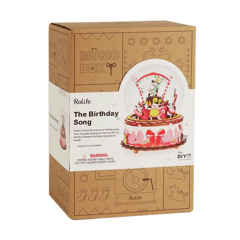  Mô Hình Gỗ 3D Lắp Ráp ROBOTIME Hộp Nhạc Chúc Mừng Sinh Nhật Happy Birthday Music Box AM42 – WP006 