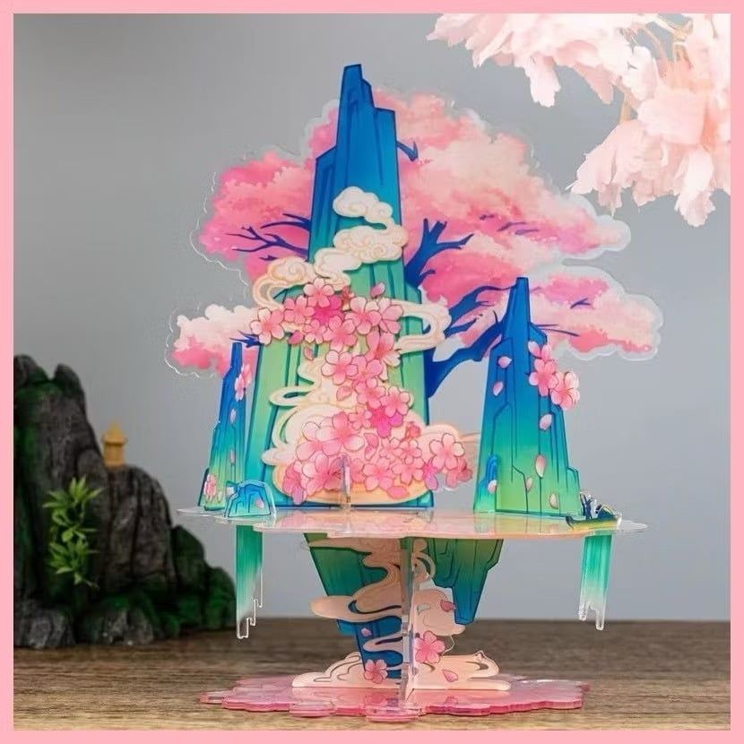  Giá Treo Mô Hình Kim Loại 3D MU Mùa Xuân Hoa Đào Nở (12 mảnh, Peach Blossom) YM-ZJ031 - TL025 