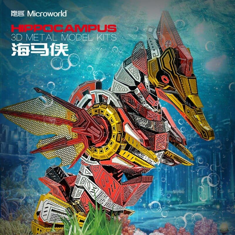  Mô Hình Kim Loại Lắp Ráp 3D Microworld Con Cá Ngựa (143 mảnh, The Hippocampus) D019 – MP973 