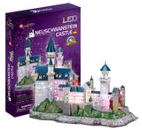  Mô Hình Giấy 3D Lắp Ráp CubicFun Lâu Đài Cổ Tích Tại Đức (128 mảnh, Neuschwanstein Castle, Đèn LED) L174h - PP075 
