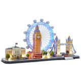  Mô Hình Giấy 3D Lắp Ráp CubicFun London Cityline L532h (186 mảnh, đèn LED) - PP029 