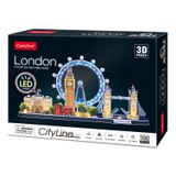  Mô Hình Giấy 3D Lắp Ráp CubicFun London Cityline (186 mảnh, đèn LED) L532h - PP029 