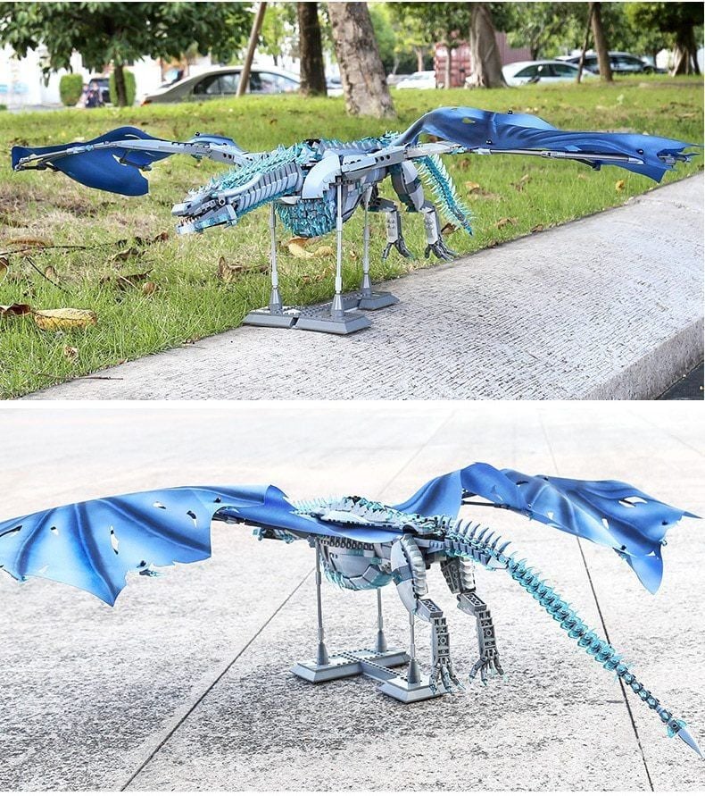 Mô Hình Nhựa 3D Lắp Ráp 18K Super Game of Thrones Con Rồng Băng Viserion 9902 (1889 mảnh,  Ice Dragon) K90 - LG0057 